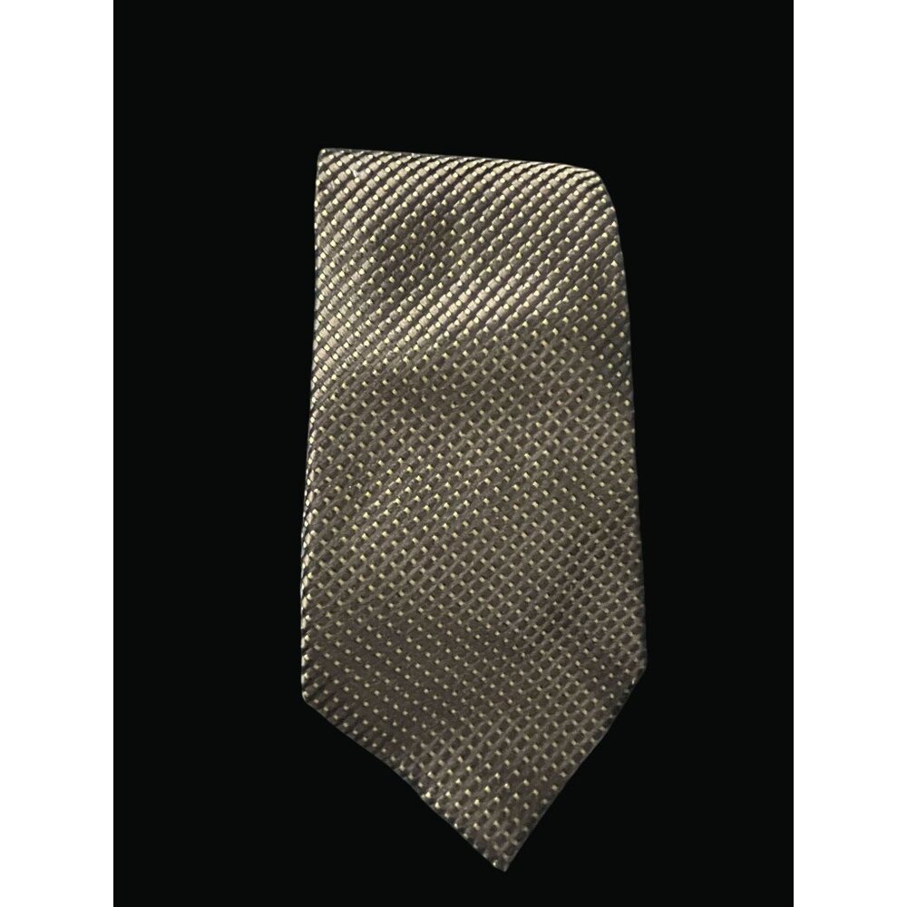 Van Heusen Brown Textured Silk Tie Mens Formalwear Accessory T01 P